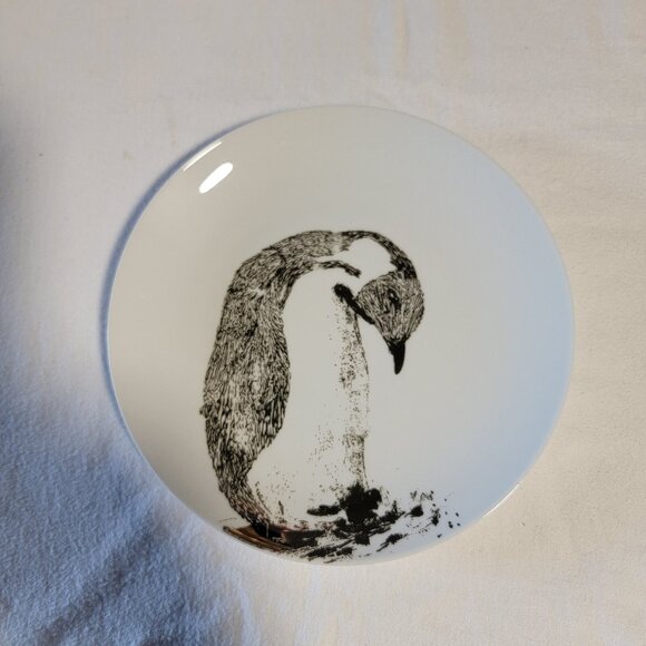 Pier 1 Import Porcelain Penguin Salad Plate - Picture 1 of 2